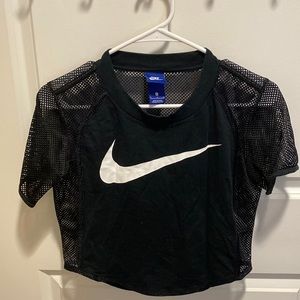 Nike Black Cropped Top